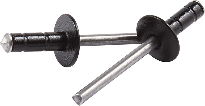 Edge Performance Black 3/16" Medium Head Multi Grip Aluminum, Steel Mandrel P...