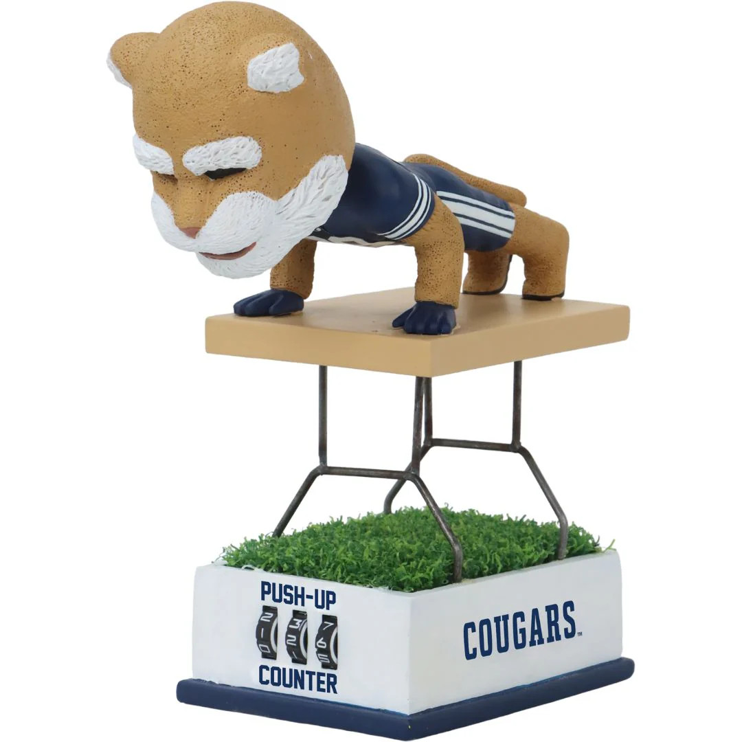 Cosmo The Cougar BYU Cougars Push-Up Counter Bobblehead NCAA College