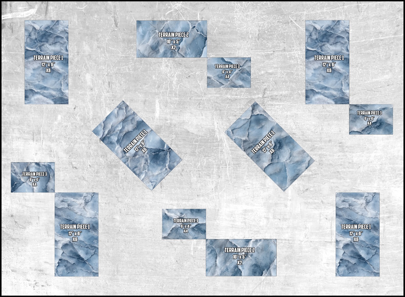 Neoprene Terrain Mats - Frostbite - Compatible w/ Warhammer 40K