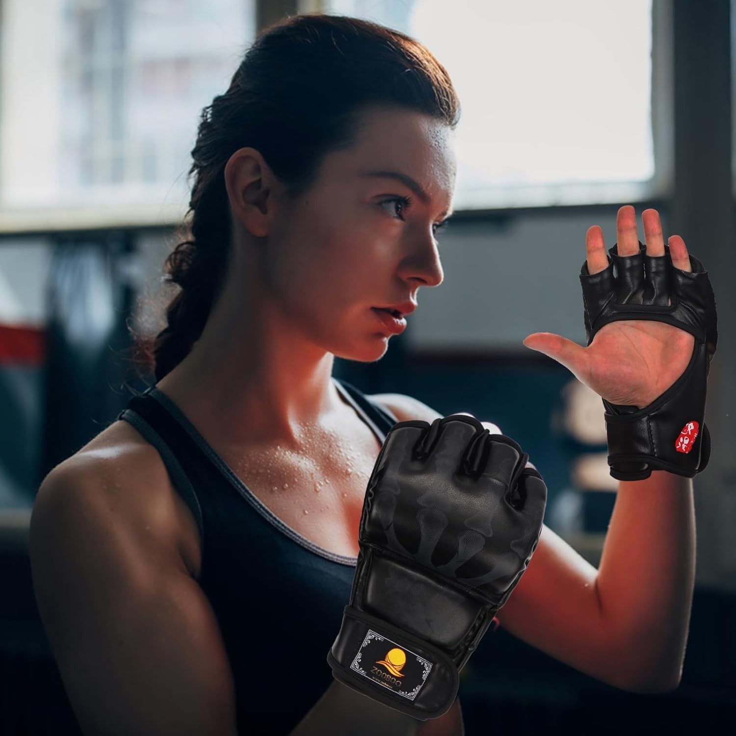 Breathable Half-Finger Boxing Gloves with Strong Grip for Ultimate Training