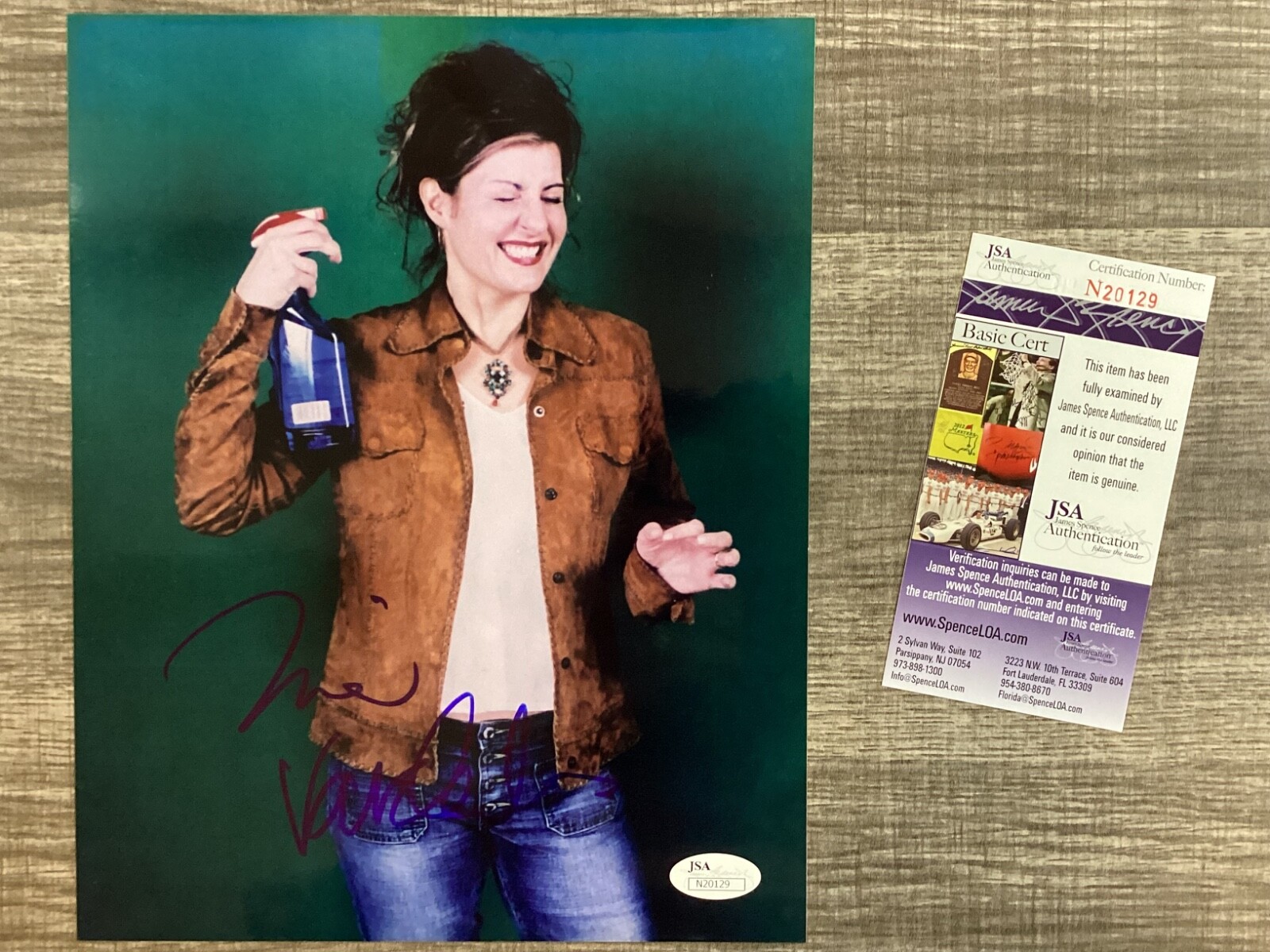 (SSG) Sexy NIA VARDALOS Signed 8X10 Photo "Larry Crowne - Chucky" with a JSA COA