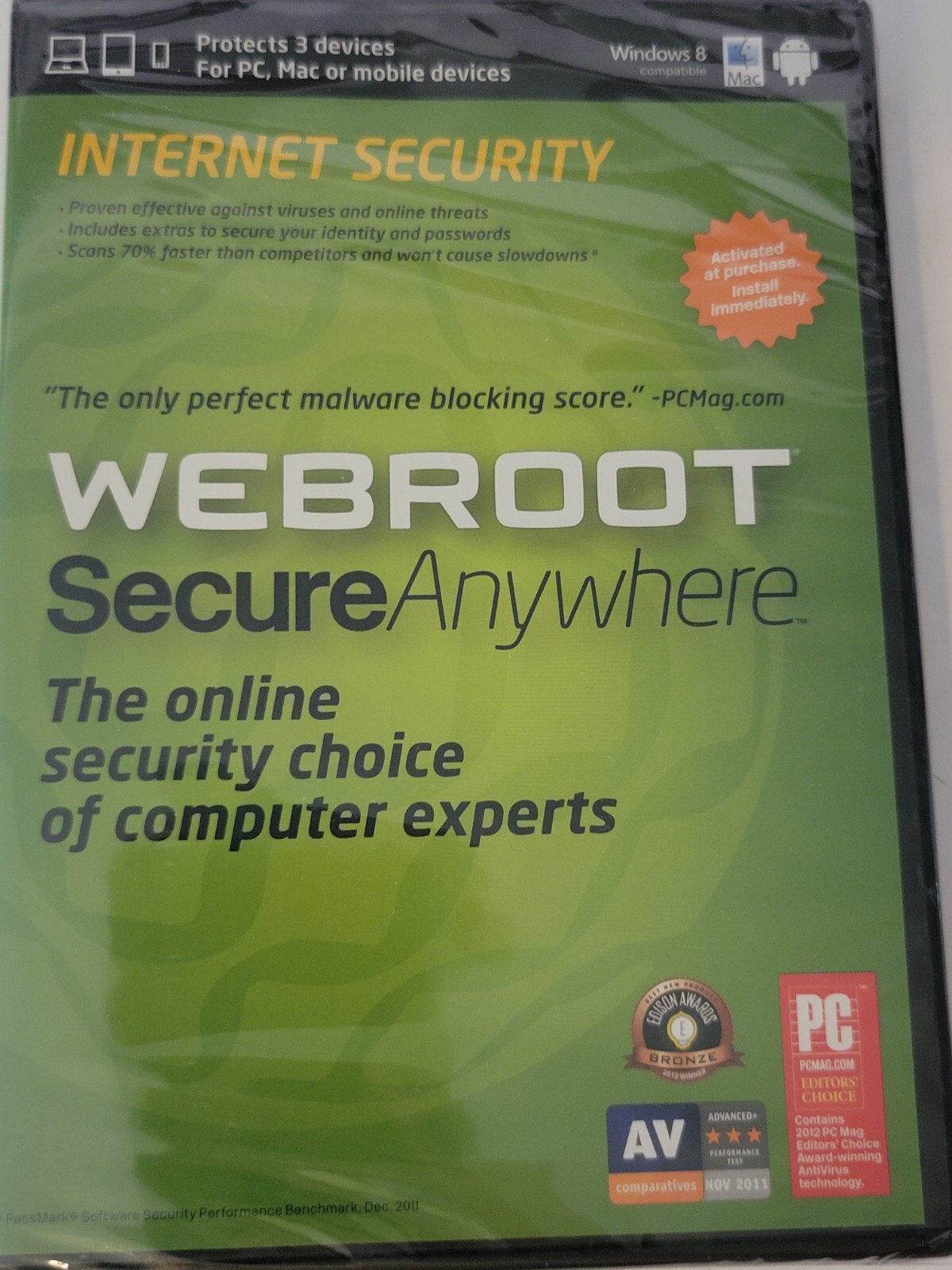 Webroot Secure Anywhere Internet Security Complete 2011 Sealed