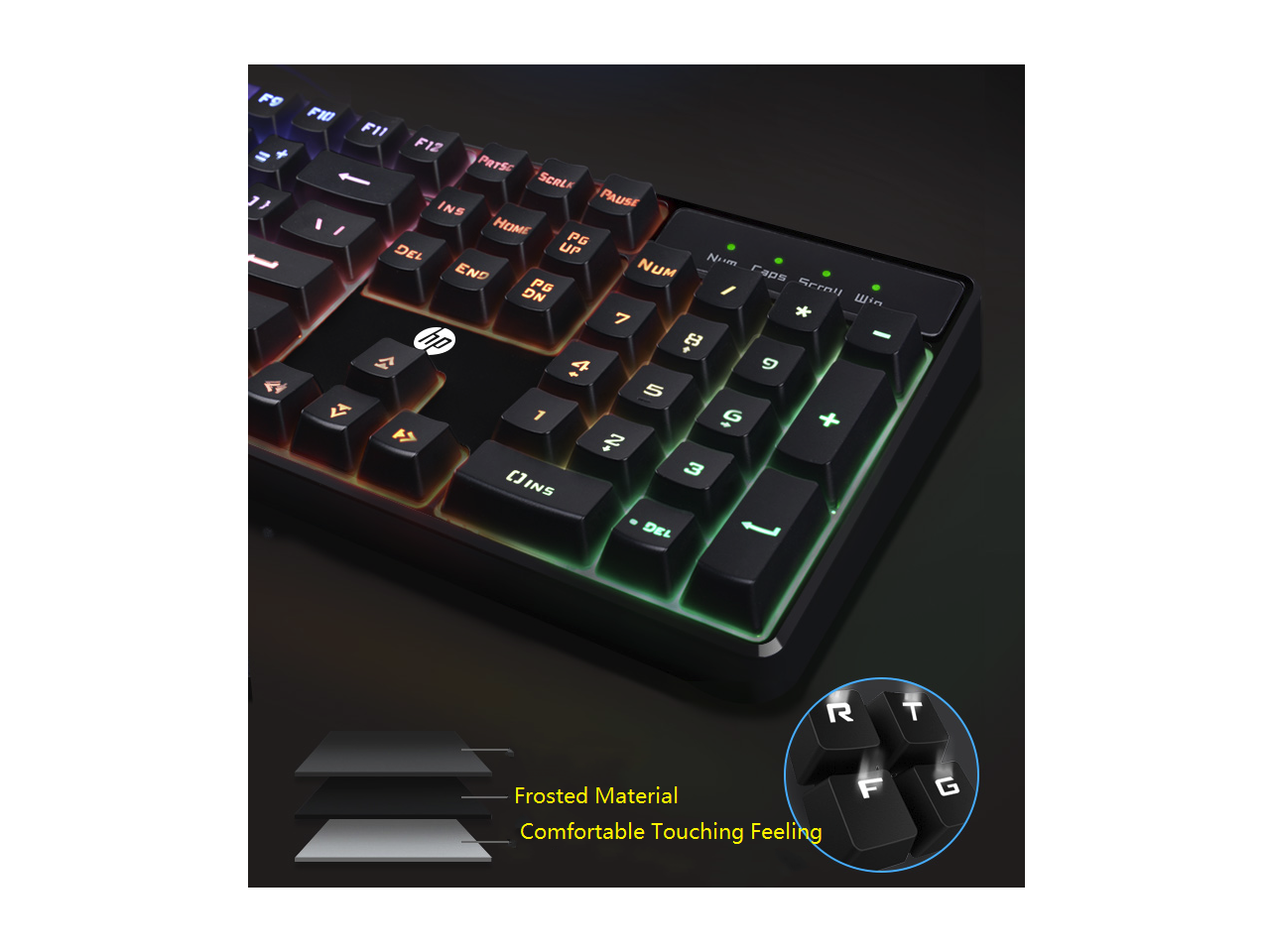 HP K300 wired gaming keyboard membrane backlit English