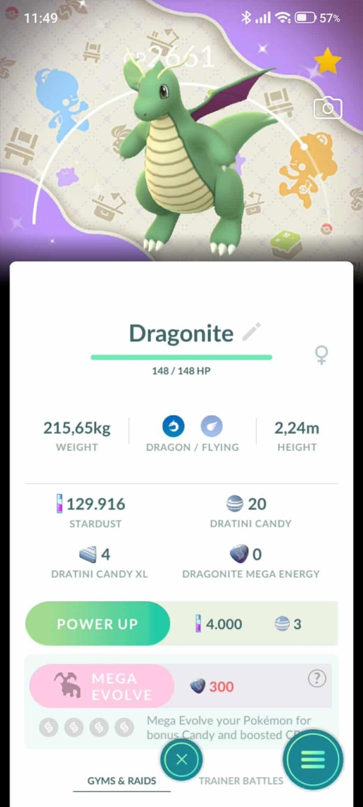 Pokemon Shiny Dragonite - Special Background Pokopia (Tr.a.d.e 20k  or P.T.C)