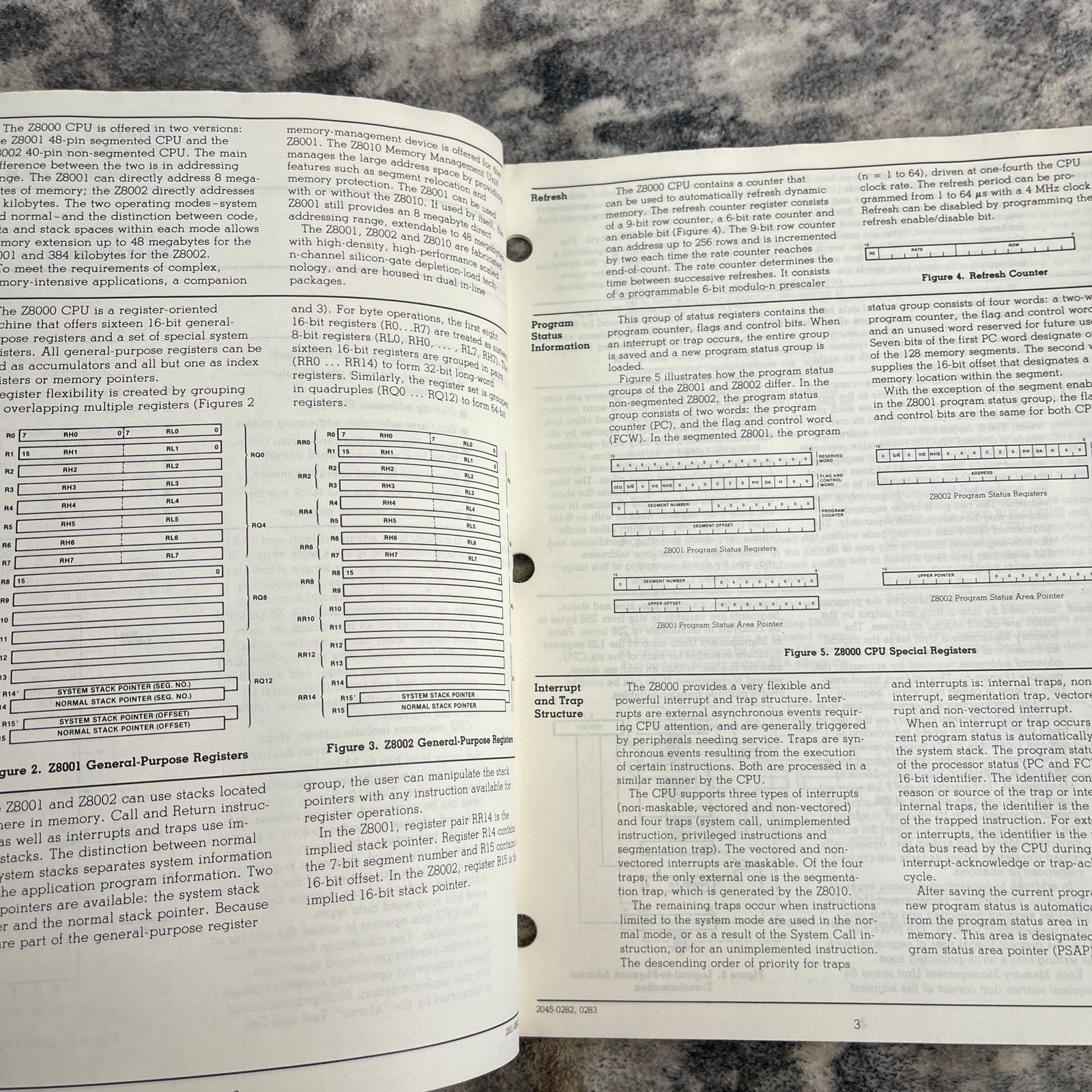 Zilog Z8001/2 Z8000 CPU Central Processing Unit Product Specification March 1981