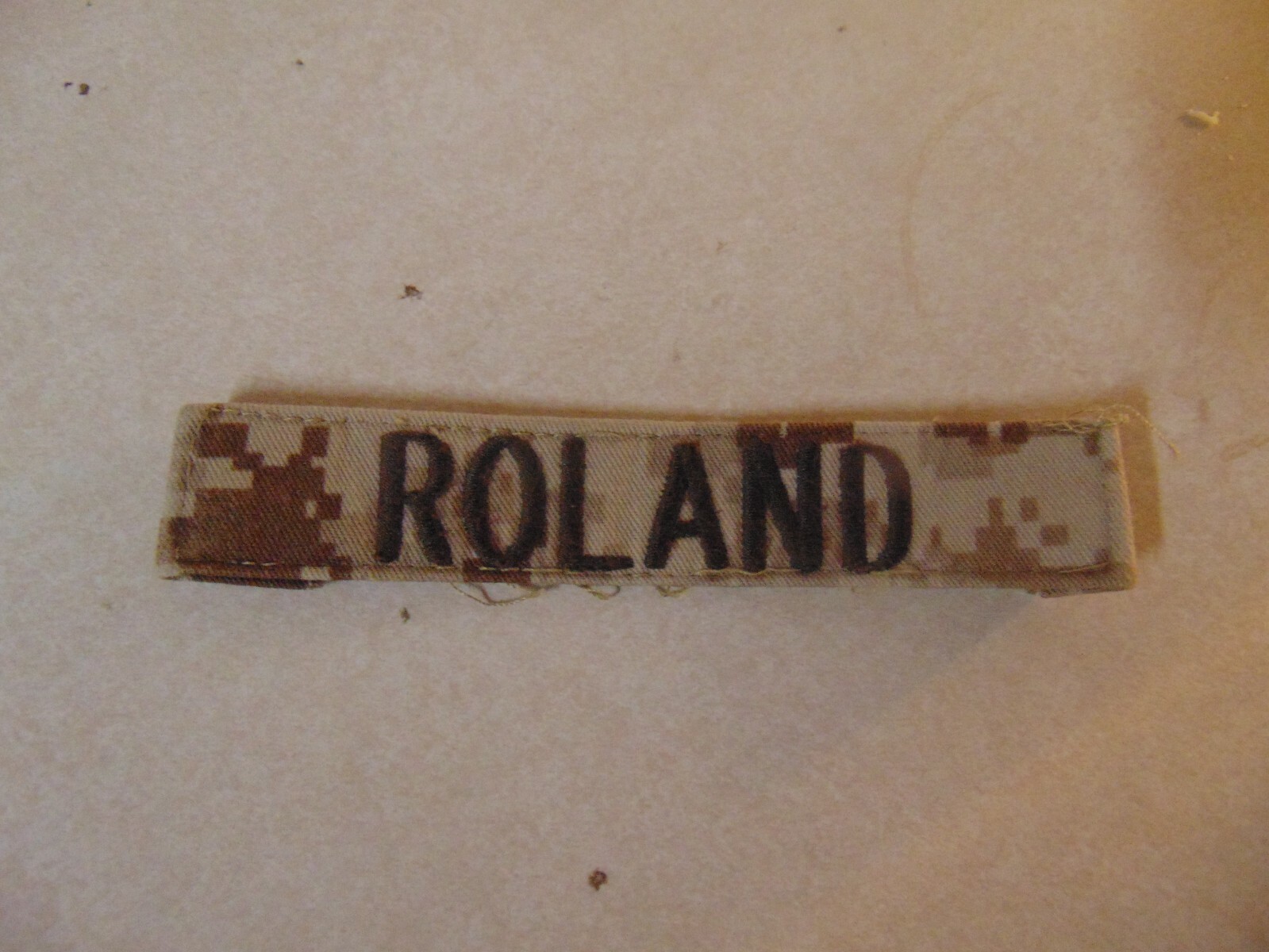 MILITARY PATCH US MARINE CORPS NAME TAPE TAG SEW ON FOR OLDER DESERT WITH ROLAND