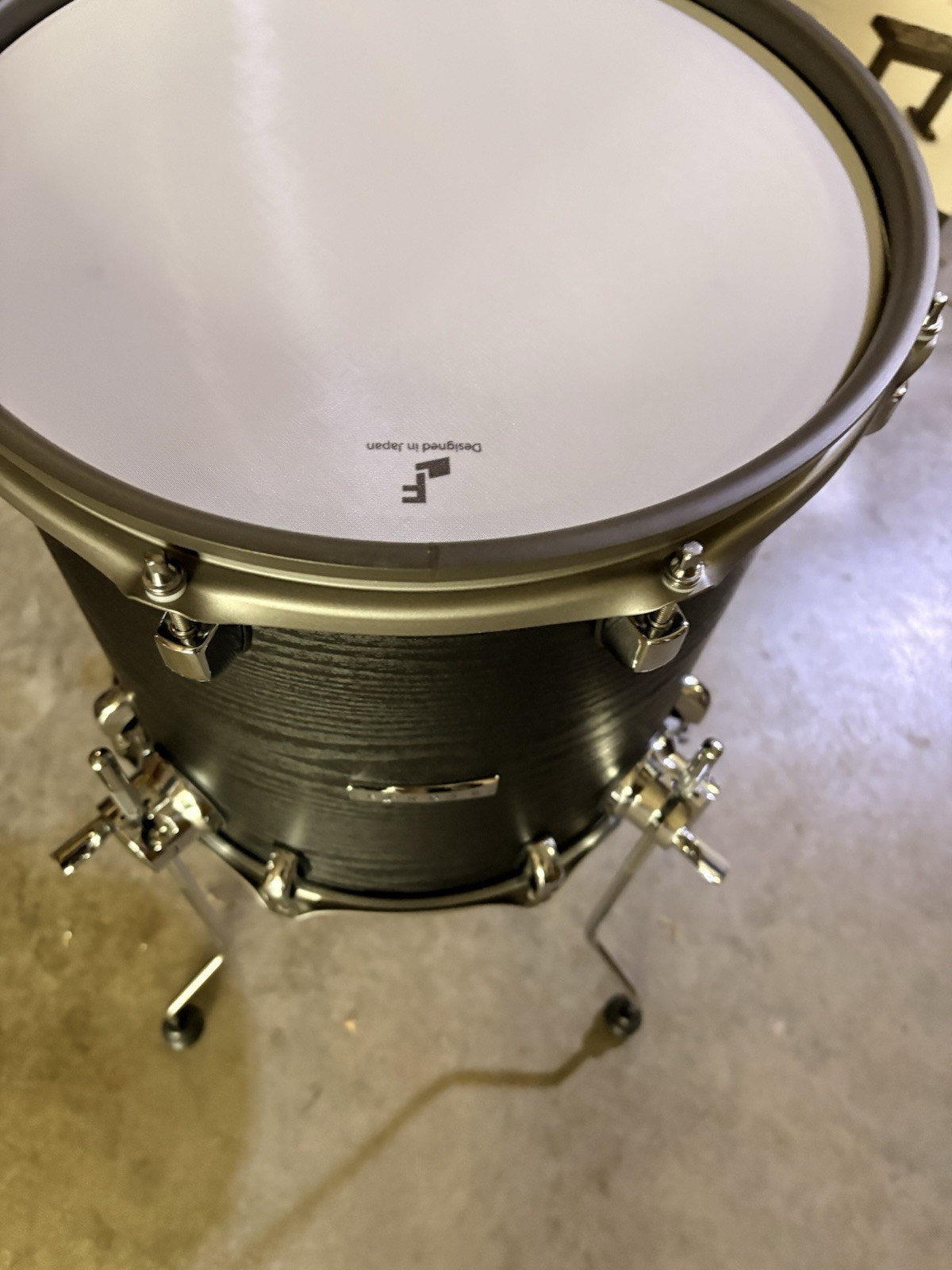 Efnote 5x Electric Drum Floor Tom, Black Oak, 13” Dual Zone Tom