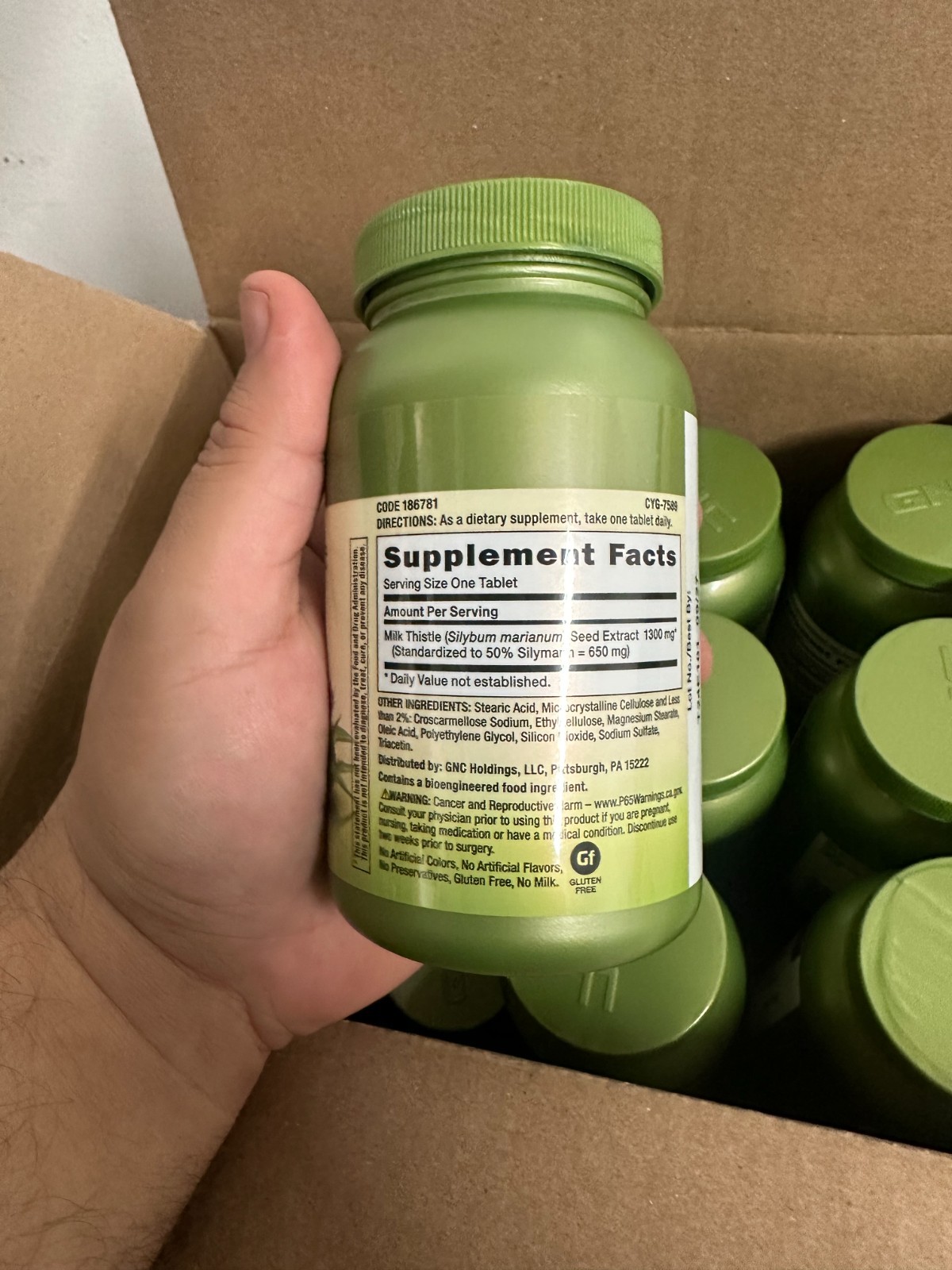 GNC Herbal Plus Milk Thistle 1300mg Extra Strength 120 TABLET Wholesale 24 unit