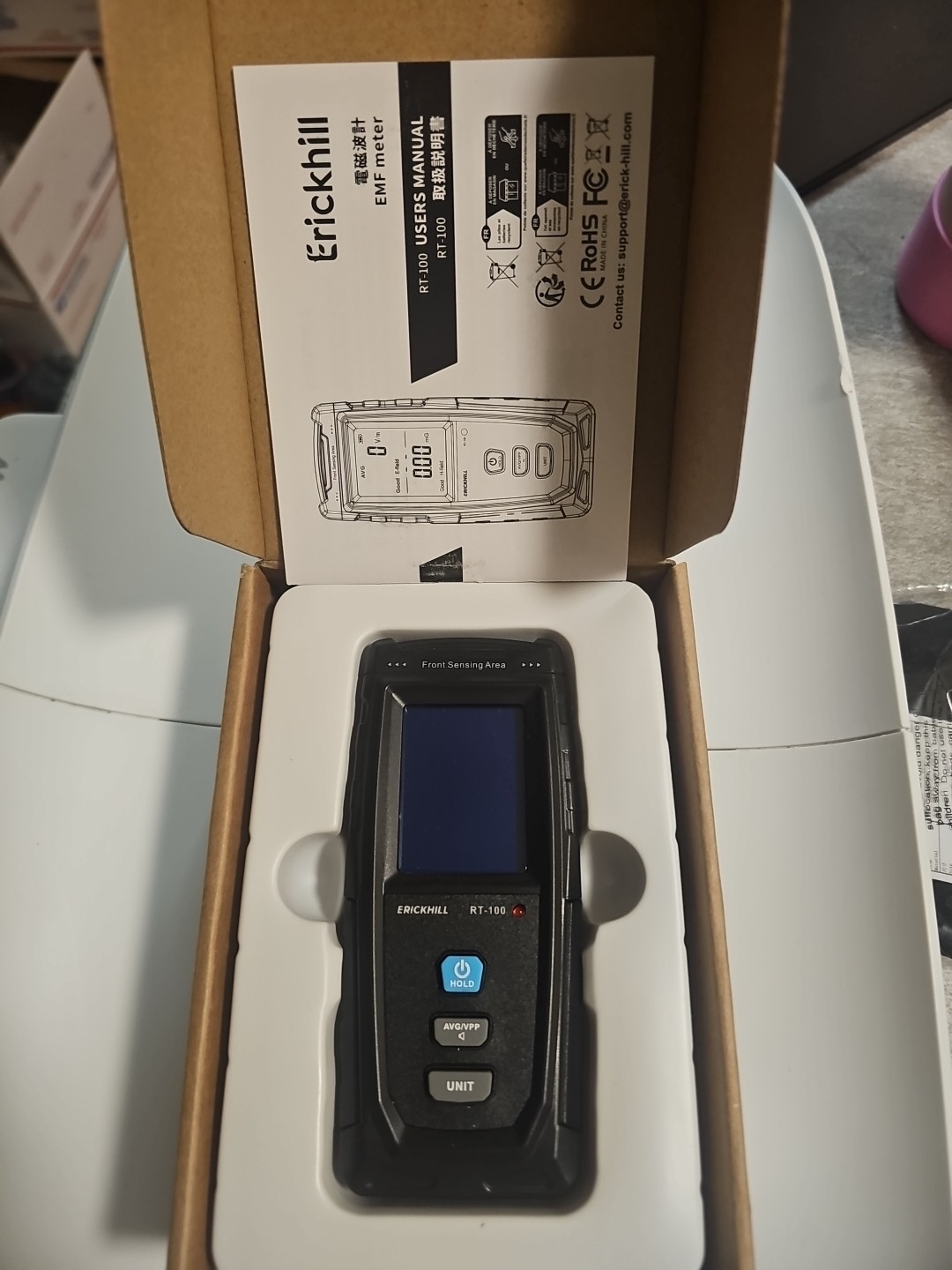 Erickhill Rechargeable EMF Tester Electromagnetic Radiation Tester RT-100