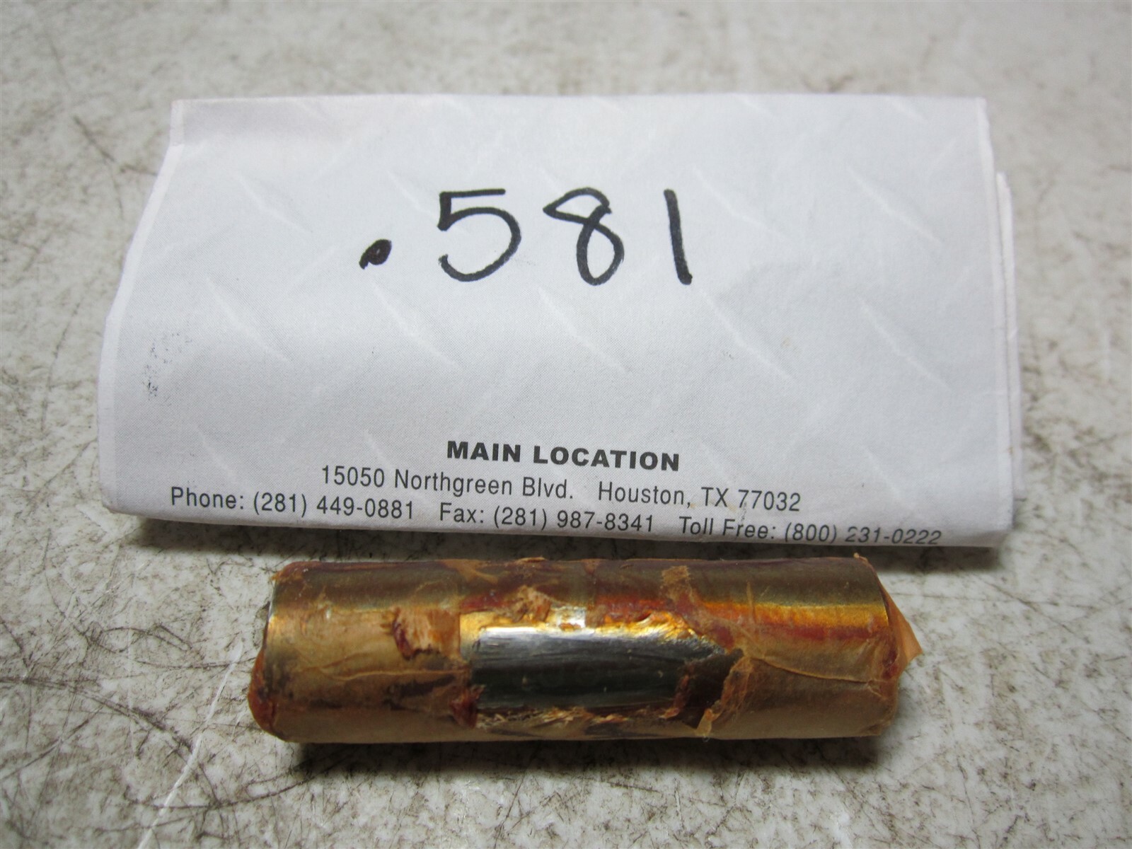Vermont Gage (111158100) 0.581 Diameter Class ZZ Pin Gage