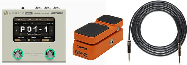 Hotone MP-50-VAN-K Ampero MINI w/Cable and EP-2 Pedal Vanilla