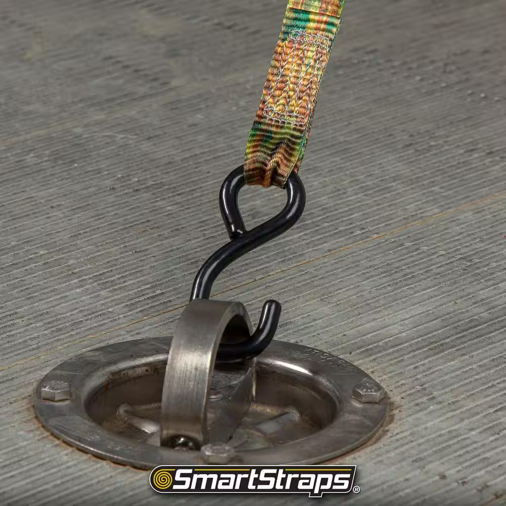 SmartStraps Ratchet Tie Down Straps 10ft x 1.5in Camo Retractable 2 Pack 1000lb