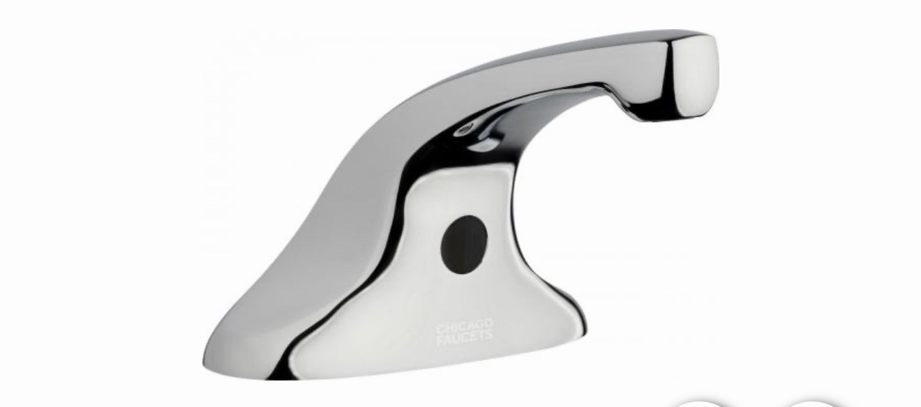 Chicago Faucets EVR-A12A-13ABCP Touchless Bathroom Sink Faucet , Polished Chrome
