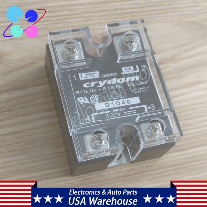 2PCS Solid State Relay For Crydom D1D40 Module Supply 3-32V 40A US Stock
