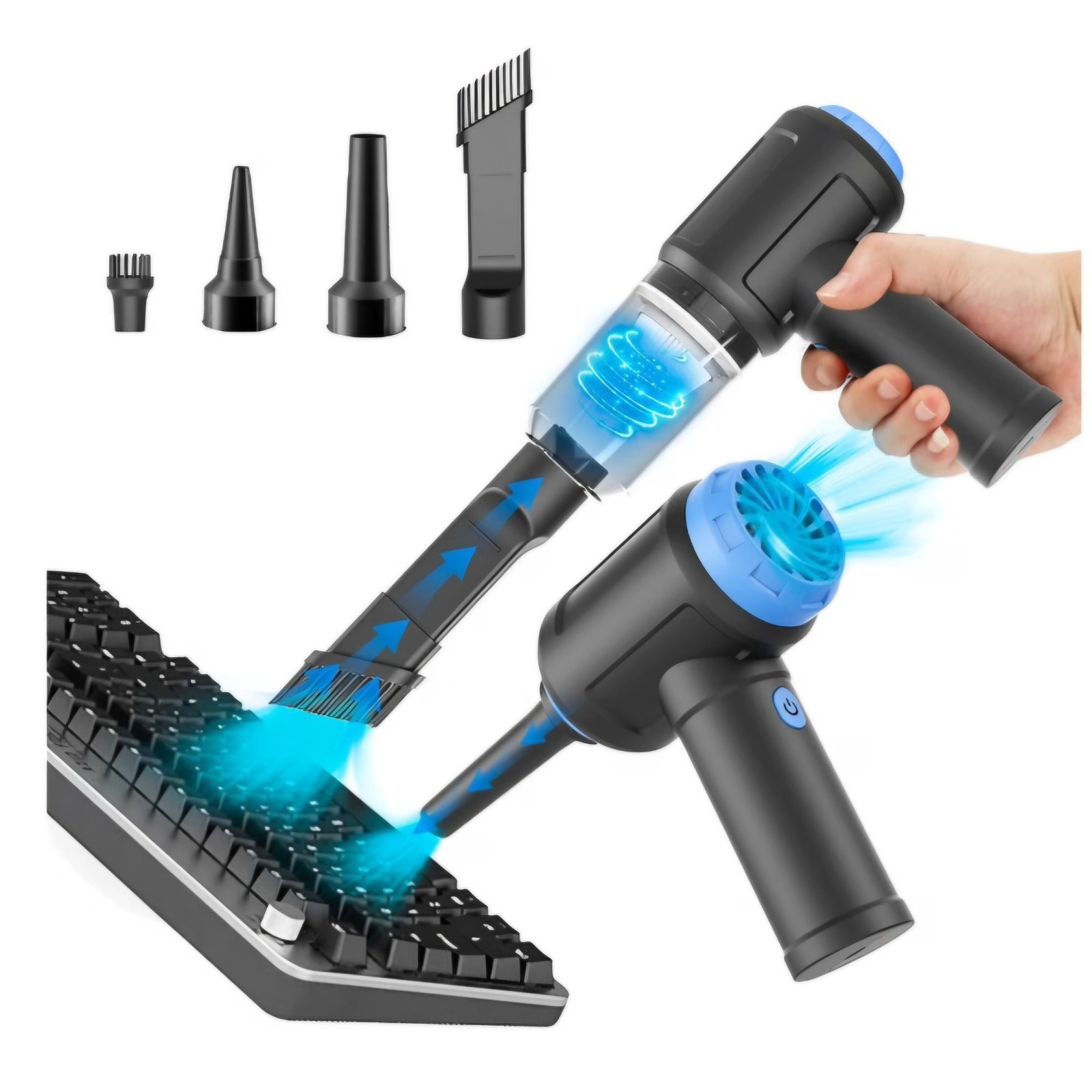 Meudeen Air Duster - Computer Vacuum Cleaner - for Keyboard Cleaning - Cordless