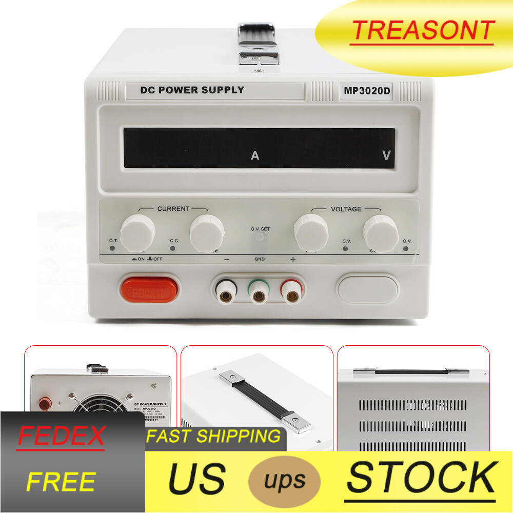 Variable 30V 20A DC Power Supply Precision Adjustable Lab Grade Regulated Power