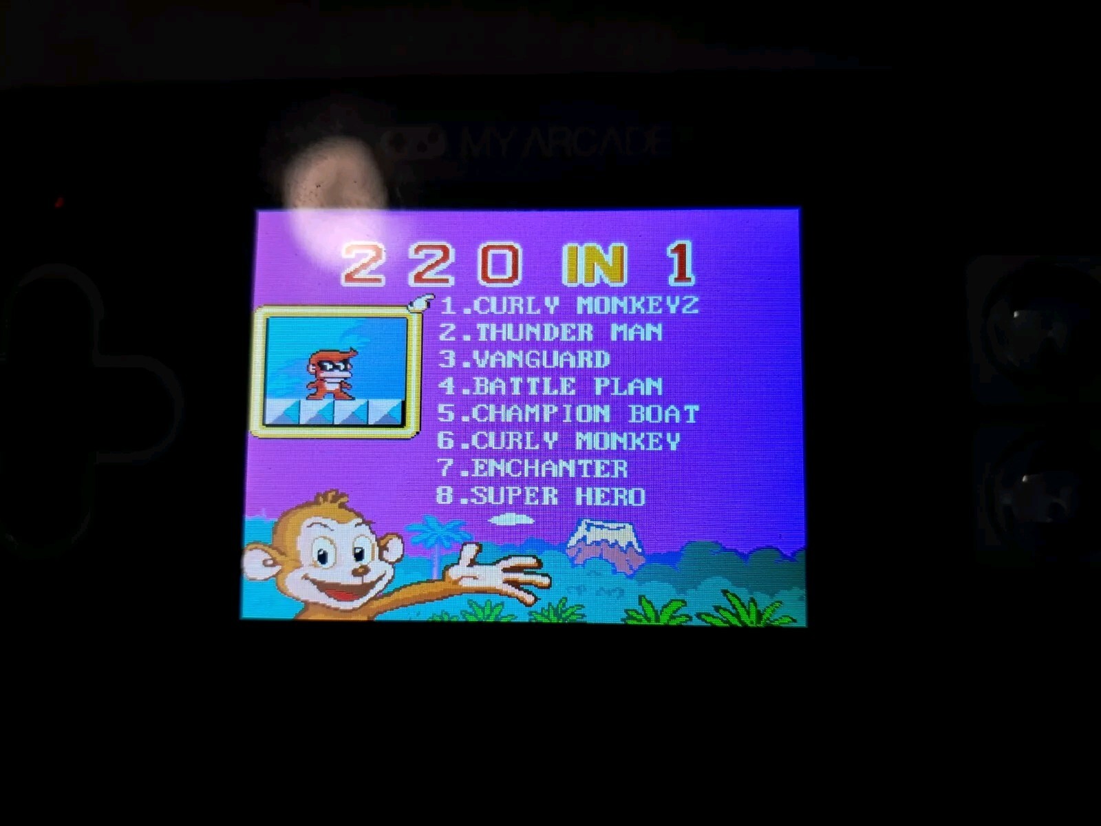 MY ARCADE Gamer V-Classic Blue Version Handheld System Tested Working 220 Games