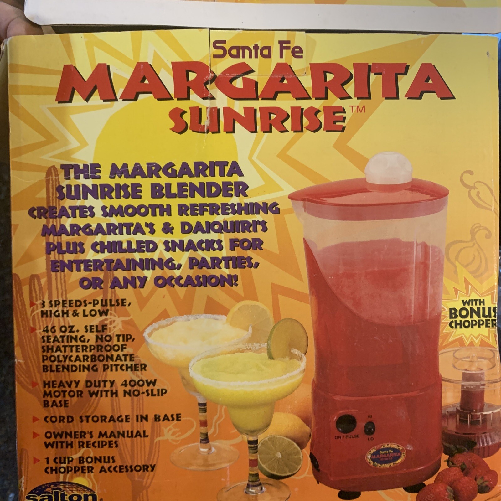 Salton Santa Fe Margarita Sunrise Frozen Concoction Maker With Chopper,  BC1SFR