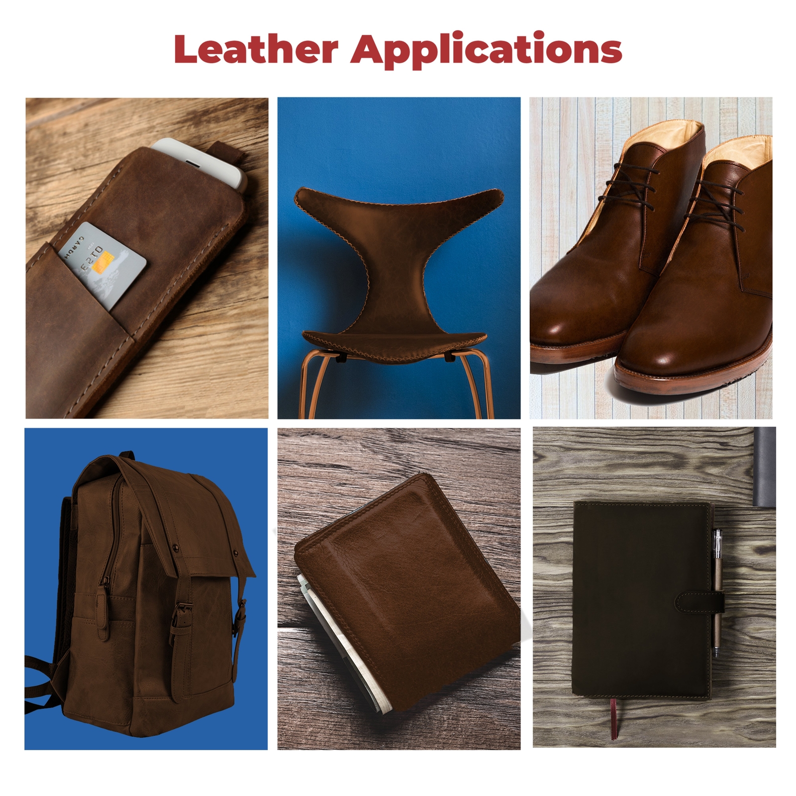 European Leather Work 9-10 oz. (3.6-4mm) Oil-Tanned Leather Scraps Bourbon Brown