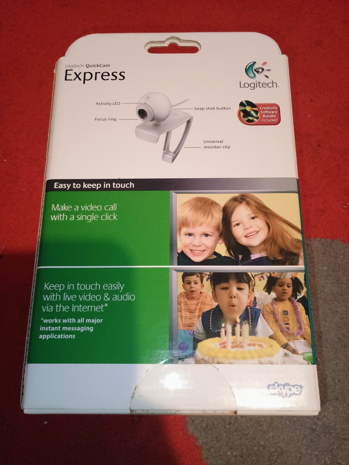 Logitech QuickCam Express USB Webcam Sealed New in Box Vintage Tech PC Retro