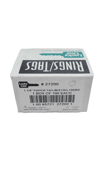 100-PACK Lucky Line 1 1/4" Paper Tags with String - 27200