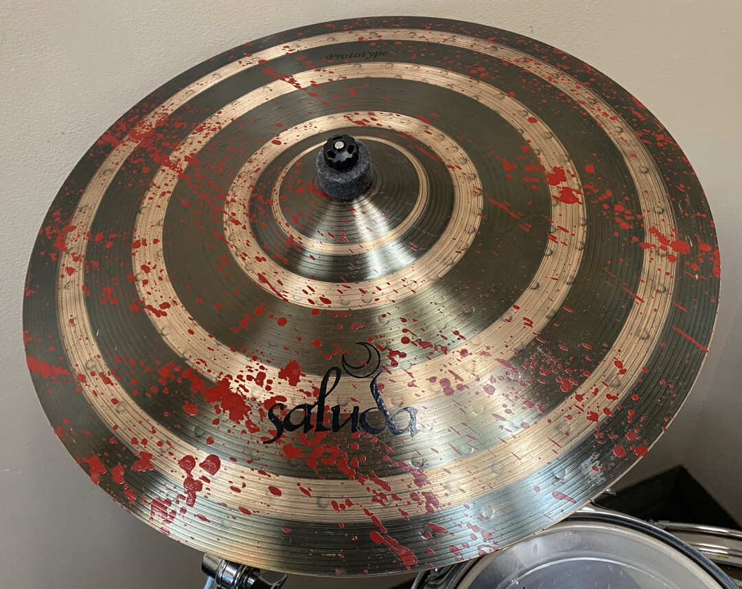 NEW 16" & 18" SALUDA BLOOD SPLATTERED PROTOTYPE CRASH CYMBALS