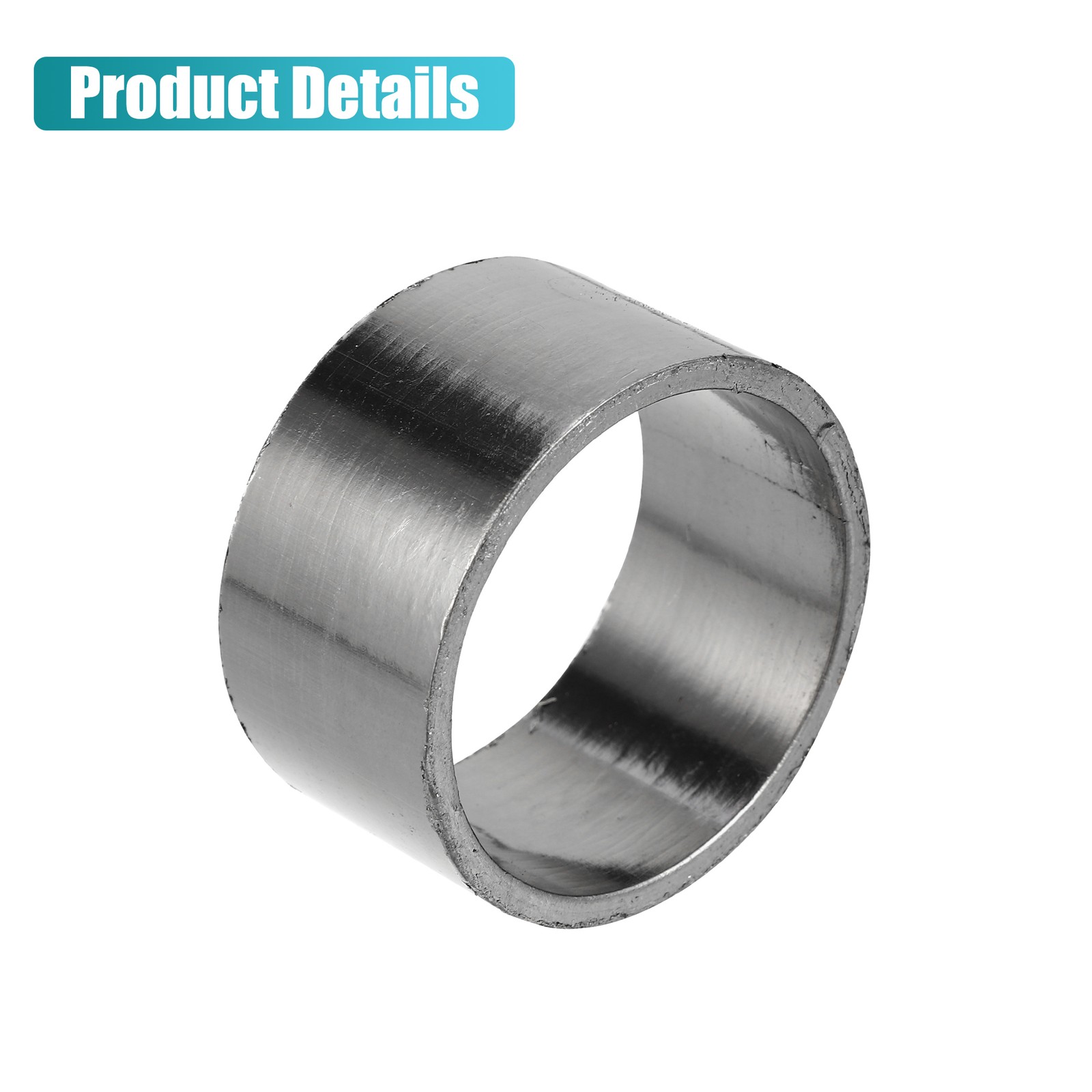 Single Graphite Titanium Tone Motorcycle Exhaust Muffler Pipe Gasket Universal