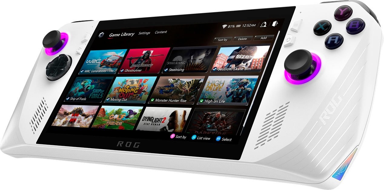 ASUS ROG Ally 7" 120Hz FHD 1080p Gaming Handheld AMD Ryzen Z1 512GB White