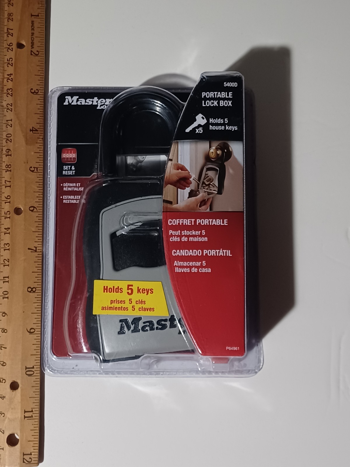 MasterLock 5400D Set Your Own Combination Portable Lock Box 5 Key Capacity Black