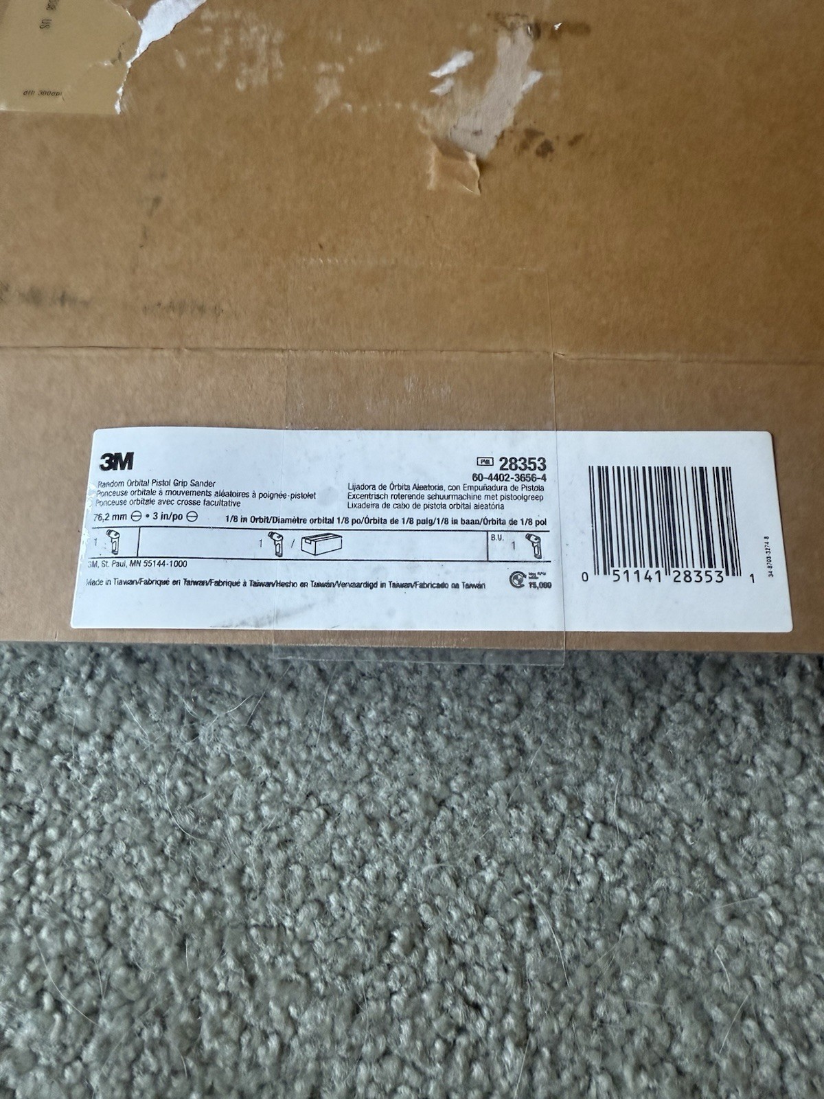 3M Random Orbital Pistol Grip Sander 28353