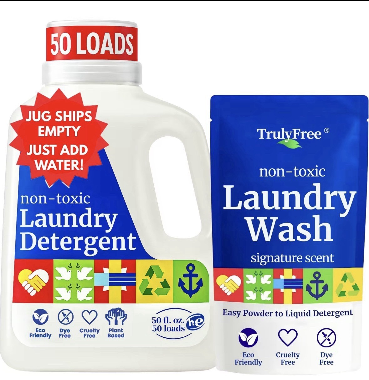 Natural Laundry Detergent (50 Loads) | Lavender Eucalyptus | Refill Set