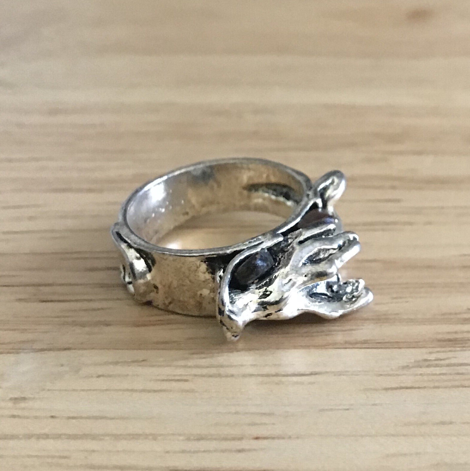 Tibetan Silver Dragon Ring