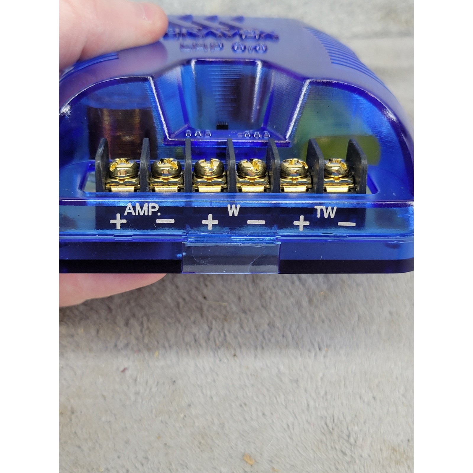 Bravox LHP 3.5 Passive Crossover Blue Translucent Car Audio Component 0dB -3dB