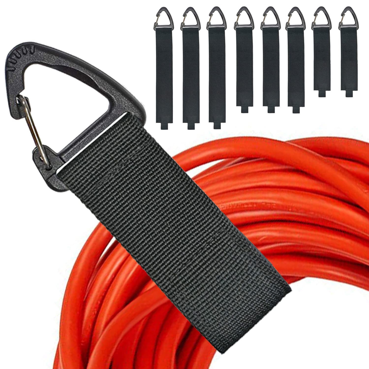 Extension Cord Organizer(8 Pack), Holder for 3L/3M/2S, Black