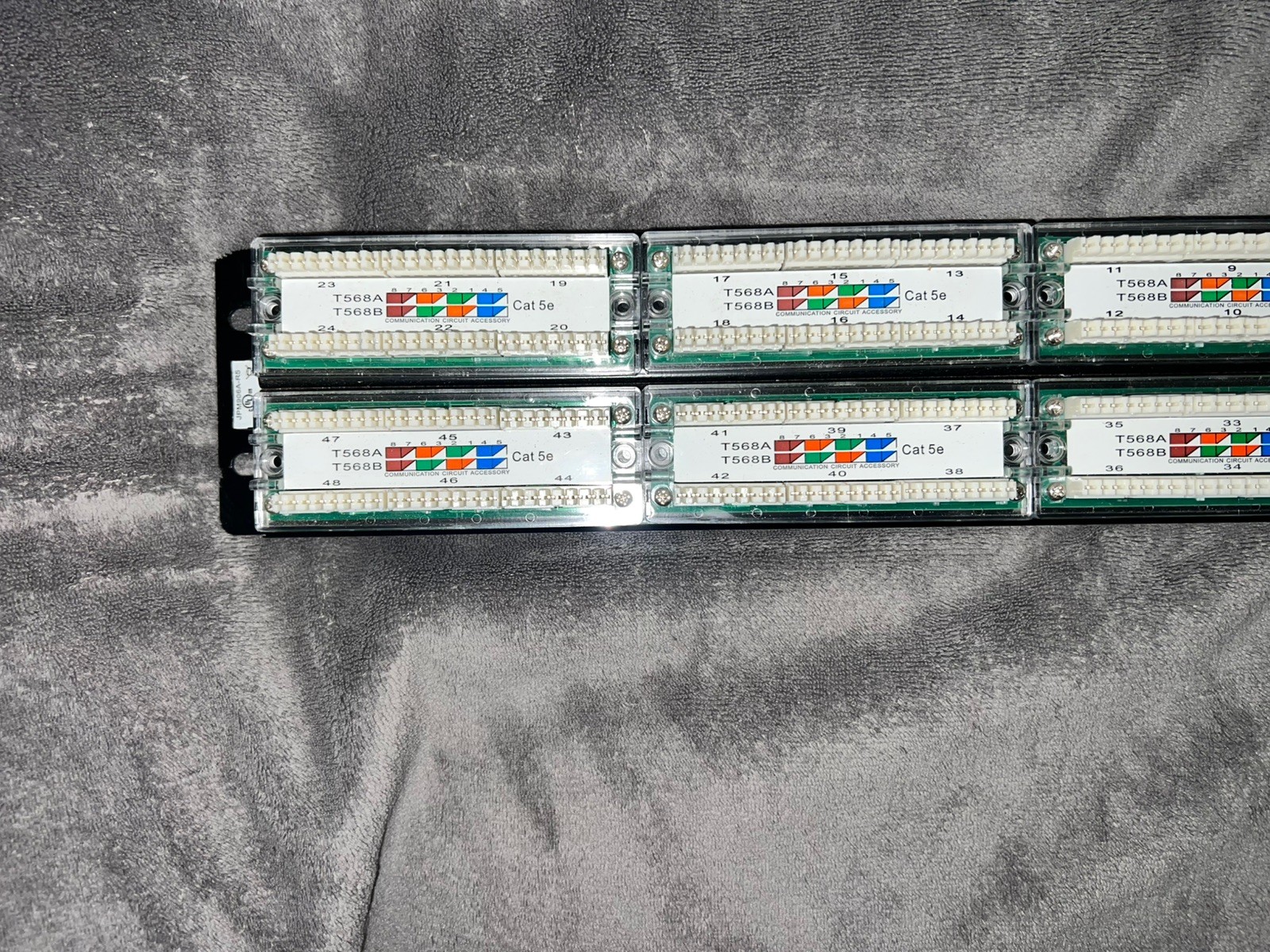 Black Box JPM906A-R5 48 Port Cat5e Feed Through Patch Panel,