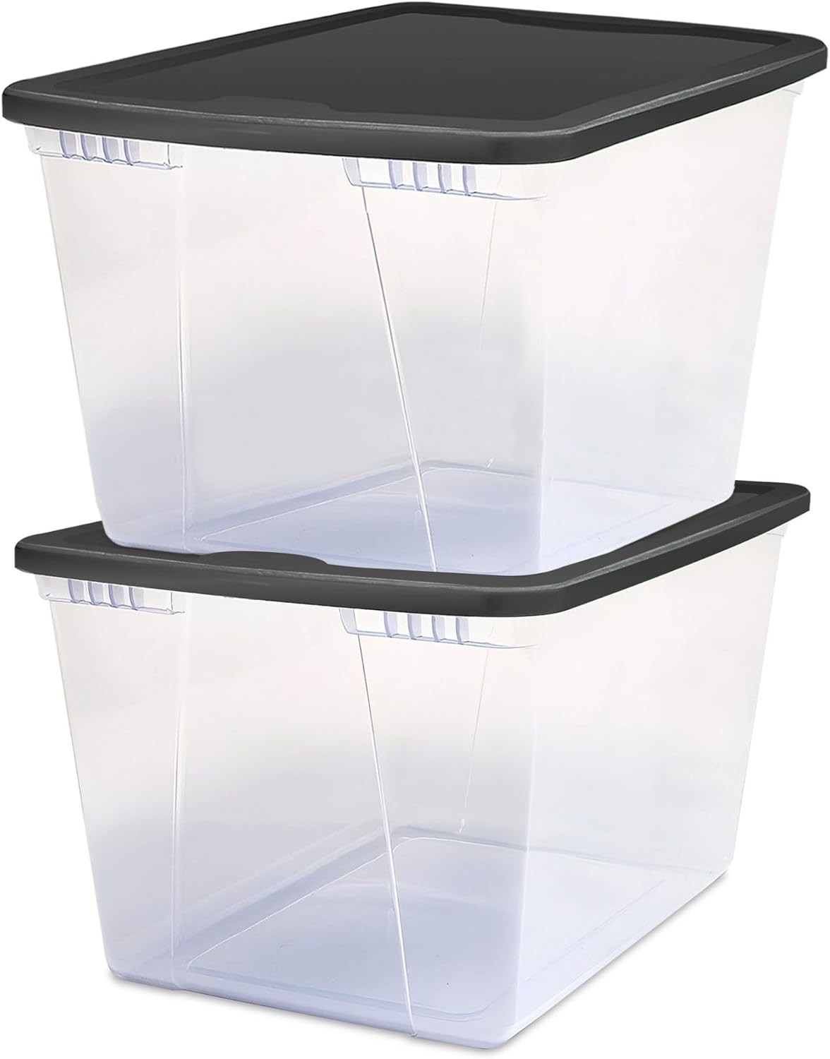 10-Pack Snaplock Small Clear Plastic Storage Organizer Bins w/Lids 6 Quart Blue