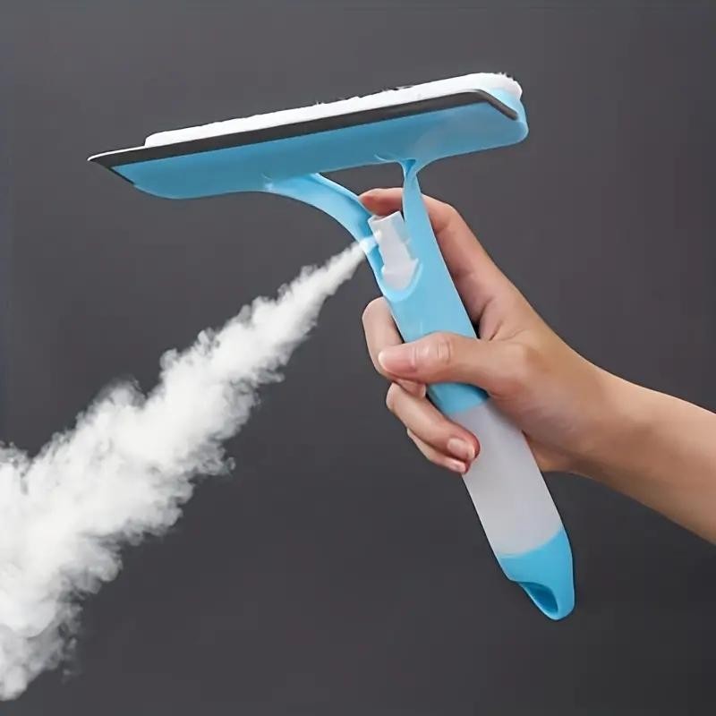 3-in-1 Multi-function Glass Cleaning Tool Window Scraper Squeegee Spray Bottle