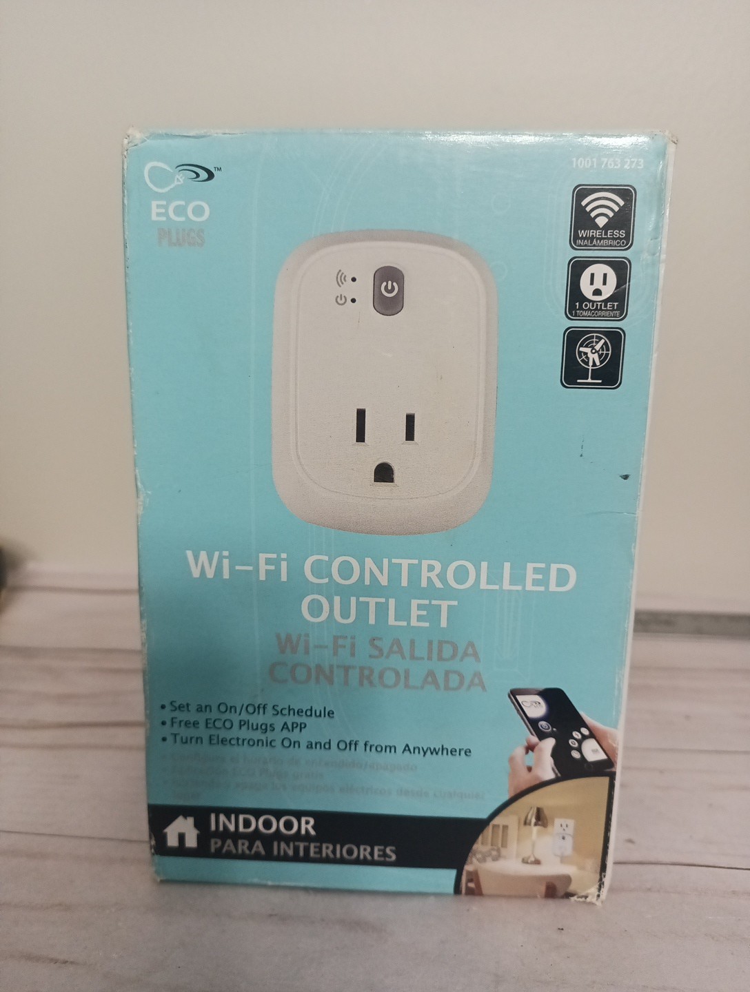 Eco Plugs CT-065W Wi-Fi Controlled Outlet Smart Plug T54