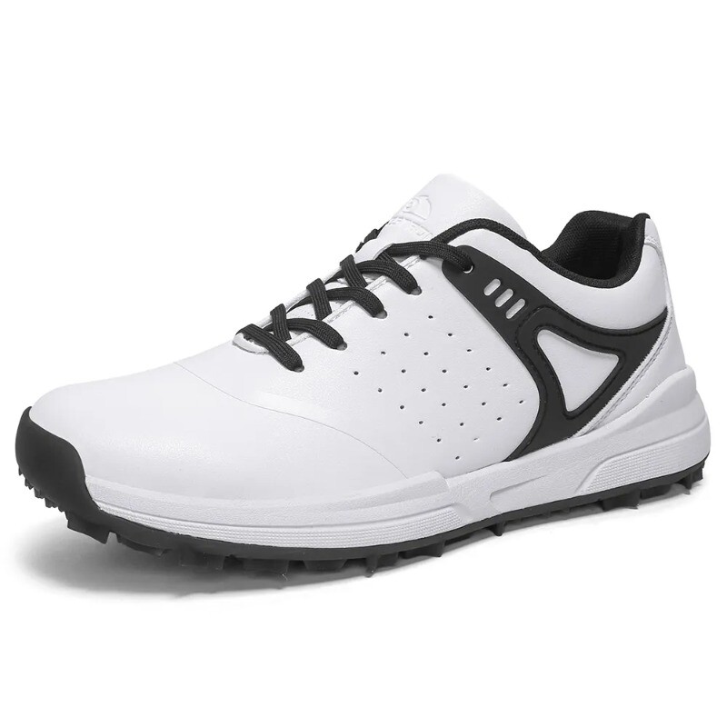 Waterproof Men Golf Shoes Outdoor Lace-up Sneakers Mesh Breathable Walking Shoes