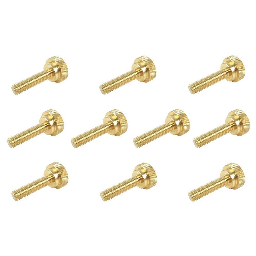 Taytools 10-Piece Solid Brass Diamond Knurled Thumb Screw Sets Head Diameter 1"
