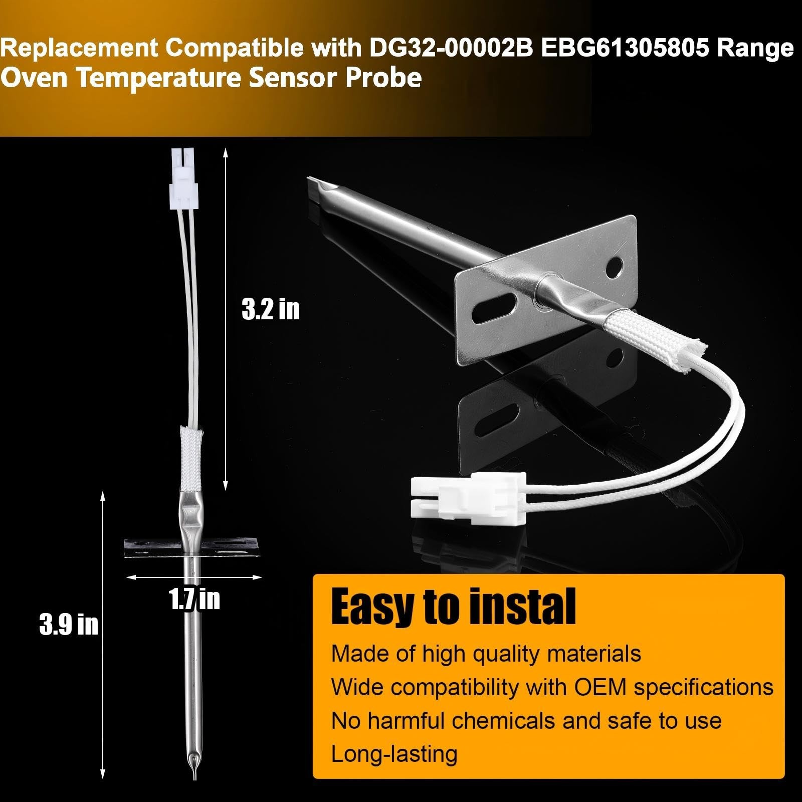 Copkim Gas Range Oven Ignitor Replacement Temperature Sensor...
