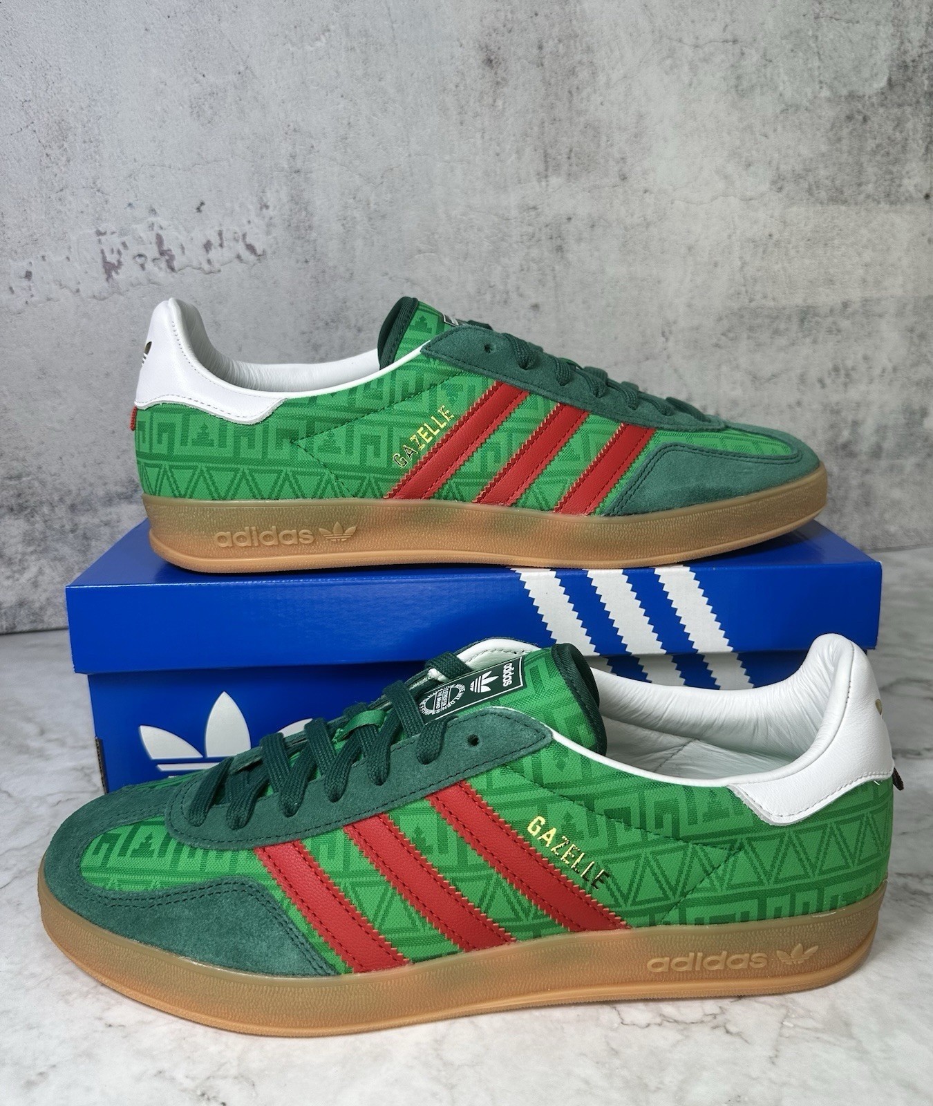 Adidas Gazelle Indoor IH9647 Green Red Mexico, Men's Sneaker FIFA