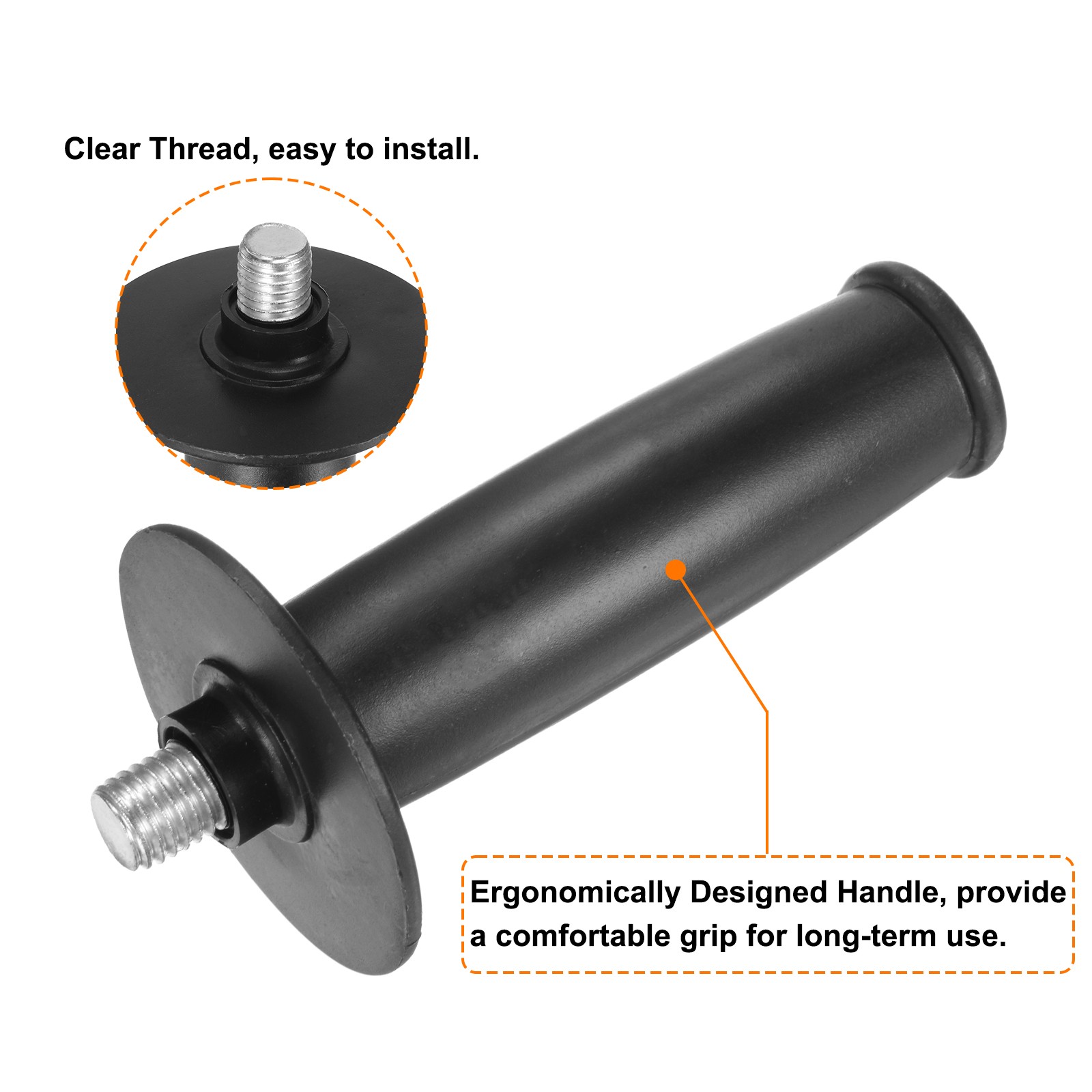 2pcs 14mm Thread Side Handle for Replace Plastic Grinder Handle Replacement