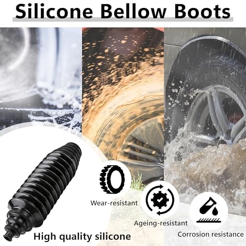 Steering Rack Boot Kit, Universal Steering Rack and Pinion Tie Rod Boots,