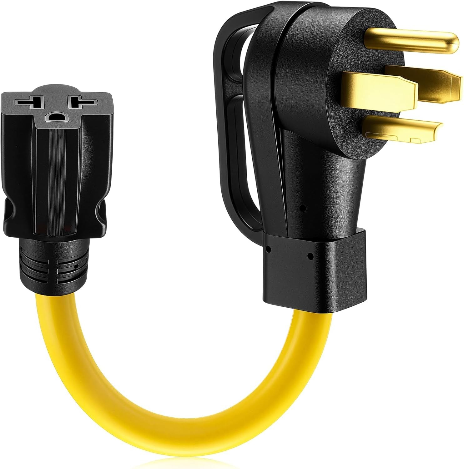 14-30P to 6-20/15R or 5-20/15R EV Dryer Adapter Cord Compatible black, yellow