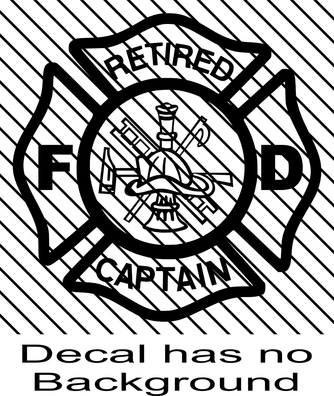 Retired Captain Firefighter Decal Vinyl Sticker EMR Fire Dept Rescue Responder