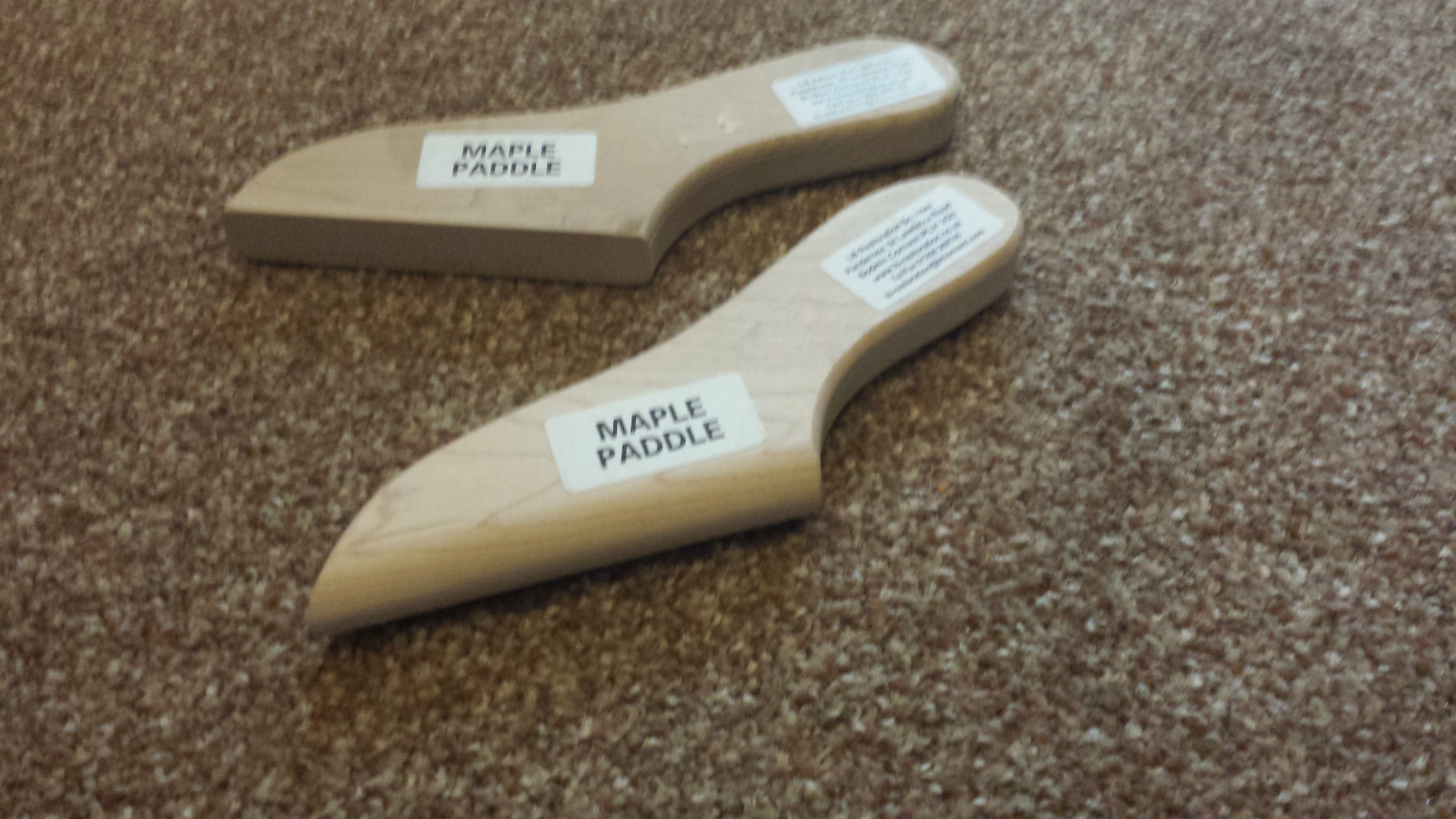 Set of 2 "Thin" Maple paddles for Lead Loading( lead  repair)-Flat & Half Round