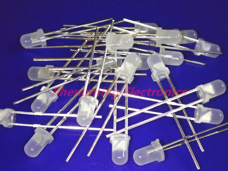 100pcs F3 3mm Blue Round LED Light LED fog mist diffused