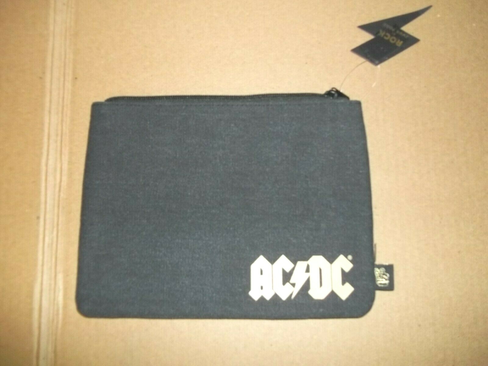 New Junk Food AC DC Rock Canvas Padded Pouch / Sleeve Fits Tablet !!!