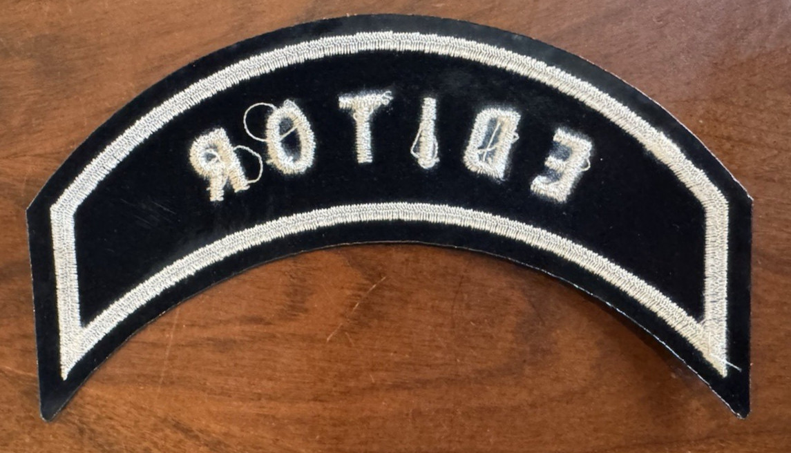 HARLEY DAVIDSON OWNERS GROUP HOG EDITOR CHAPTER OFFICERS PATCH